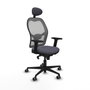 Piqueras y Crespo 2D036G1 Chaise de Bureau avec Appui-tête Gris foncé