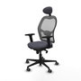 Piqueras y Crespo 2D036G1 Chaise de Bureau avec Appui-tête Gris foncé