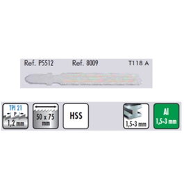 CMT Lame de scie saute 5512 T118A pour tôle et aluminium