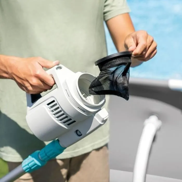 Intex Nettoyeur à batterie ZR200 - Aspirateur pour piscines hors-sol et PureSpa avec 2 têtes de brosse interchangeables, recharge USB et arrêt automatique