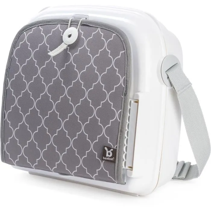 Benbat - Réhausseur portable pour bébé, lavable et pliable, harnais de sécurité réglable, pour table à manger - Gris