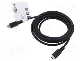 GOOBAY Câble USB 3.2 USB C vers USB C, 3m, noir