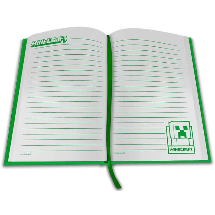 KIDS LICENSING Carnet avec horloge LED Minecraft - 28x25x2 cm KIDS LICENSING Carnet avec horloge LED Minecraft - 28x25x2 cm