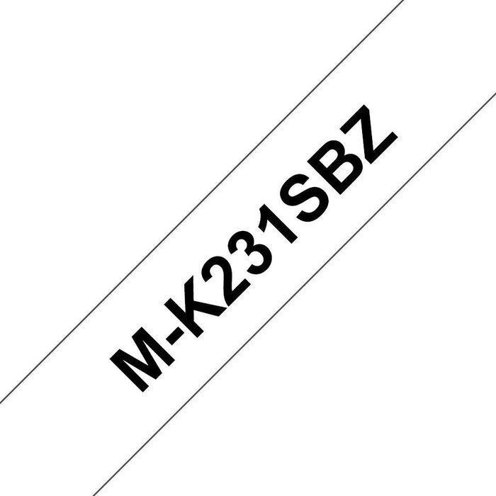 Brother MK231BZ Ruban d'étiquetage 12mm Noir sur Blanc, 8m Brother MK231BZ Ruban d'étiquetage 12mm Noir sur Blanc, 8m