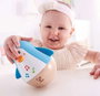 Hape E1653 - Pingouin balanceant musical en bois (hêtre/ABS/acier) - Jouet bébé avec musique - 11,2x12,6x9 cm - Pour enfants dès 6 mois