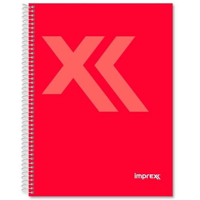 Cahier Imprex Rouge Feuille 80 Volets (4 Unités)