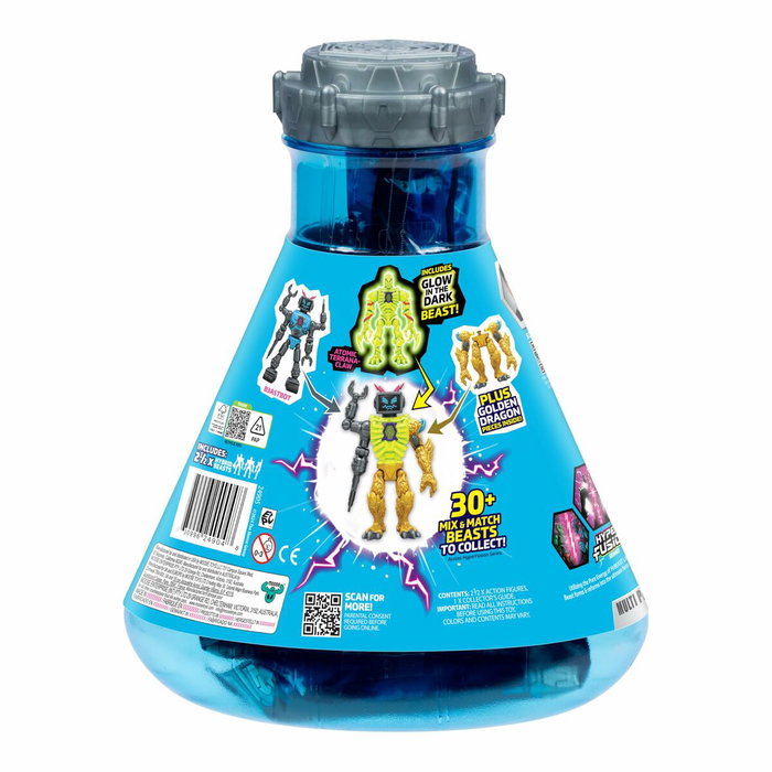 MrBeast Lab Pack de 2 figurines hybrides Mix & Match - Dragon Doré
