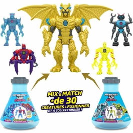 MrBeast Lab Pack de 2 figurines hybrides Mix & Match - Dragon Doré