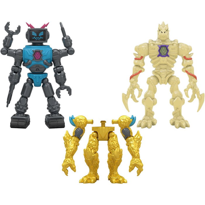 MrBeast Lab Pack de 2 figurines hybrides Mix & Match - Dragon Doré