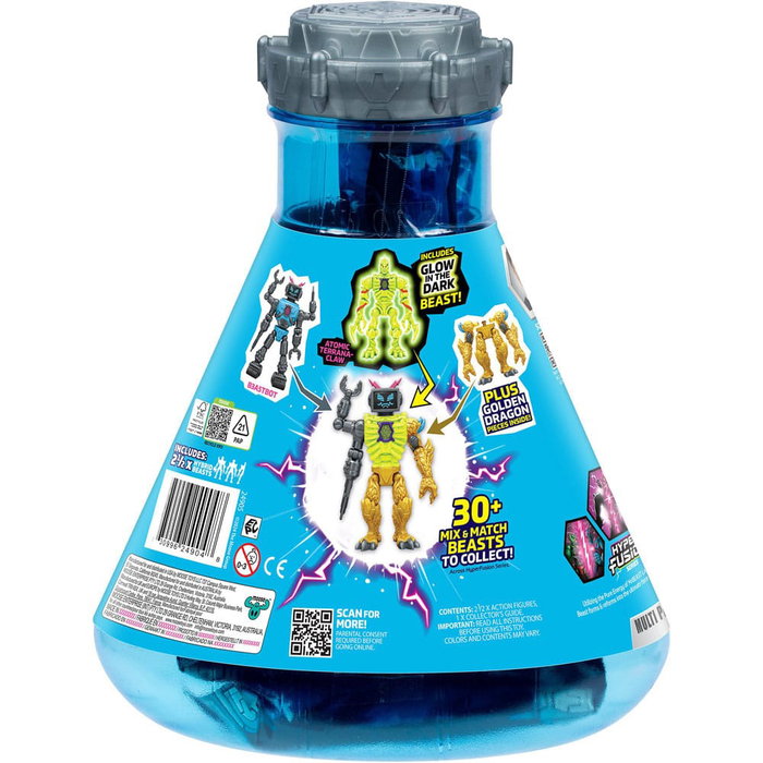 MrBeast Lab Pack de 2 figurines hybrides Mix & Match - Dragon Doré