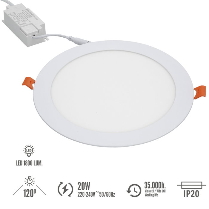 WOLFPACK LINEA PROFESIONAL Downlight LED encastrable 20W 1800 Lumens 6000K