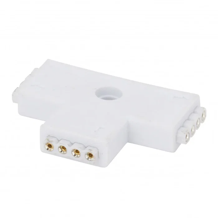 Connecteur rapide en T femelle pour ruban LED RGB 12/24VDC Connecteur rapide en T femelle pour ruban LED RGB 12/24VDC