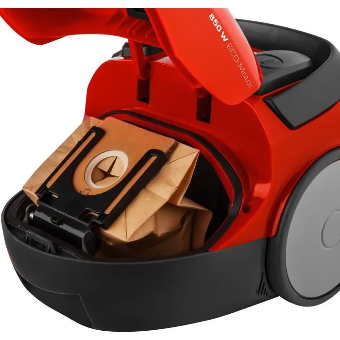 Sencor SVC 45RD-EUE3 Aspirateur traîneau avec sac, 850 W, Rouge