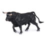 Deqube Figurine de Collection Toro Bravo Noir Zaino au Trot, Réplique Animale Détaillée en Résine Peinte à la Main - Licence Collecta