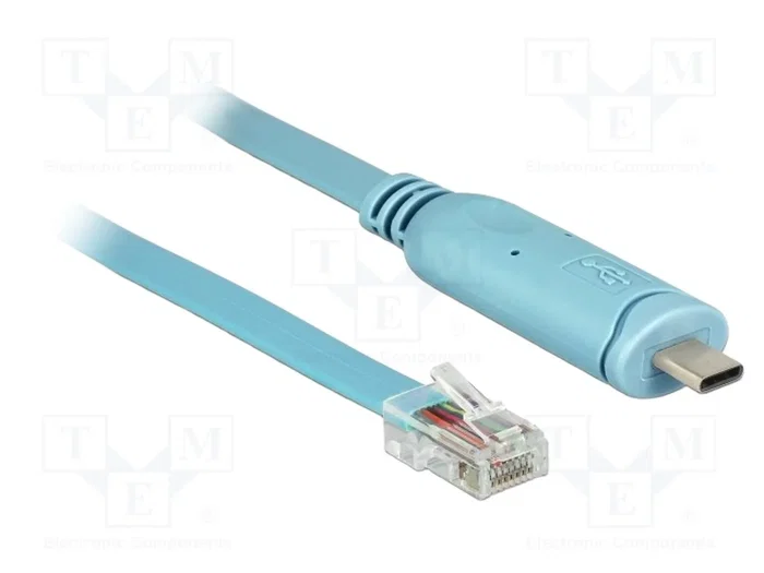 DELOCK Câble USB 2.0 vers RJ45 avec prise USB C, 3m, bleu DELOCK Câble USB 2.0 vers RJ45 avec prise USB C, 3m, bleu