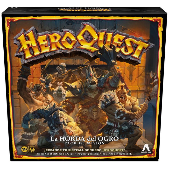 HASBRO - Extension jeu de plateau HeroQuest La Horde de l'Ogre Version espagnol - Pour 2 à 5 joueurs - À partir de 14 ans HASBRO - Extension jeu de plateau HeroQuest La Horde de l'Ogre Version espagnol - Pour 2 à 5 joueurs - À partir de 14 ans