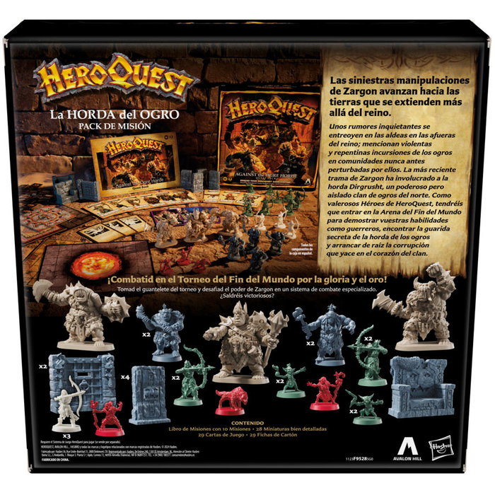 HASBRO - Extension jeu de plateau HeroQuest La Horde de l'Ogre Version espagnol - Pour 2 à 5 joueurs - À partir de 14 ans HASBRO - Extension jeu de plateau HeroQuest La Horde de l'Ogre Version espagnol - Pour 2 à 5 joueurs - À partir de 14 ans