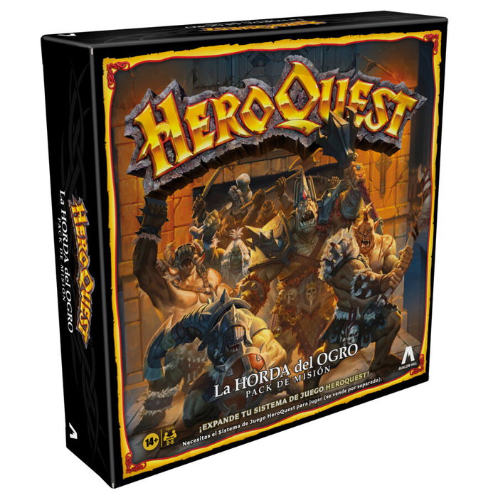 HASBRO - Extension jeu de plateau HeroQuest La Horde de l'Ogre Version espagnol - Pour 2 à 5 joueurs - À partir de 14 ans HASBRO - Extension jeu de plateau HeroQuest La Horde de l'Ogre Version espagnol - Pour 2 à 5 joueurs - À partir de 14 ans