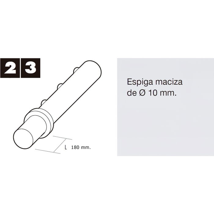WOLFPACK LINEA PROFESIONAL Axe volet 100 mm pour treuil ou embout en plastique