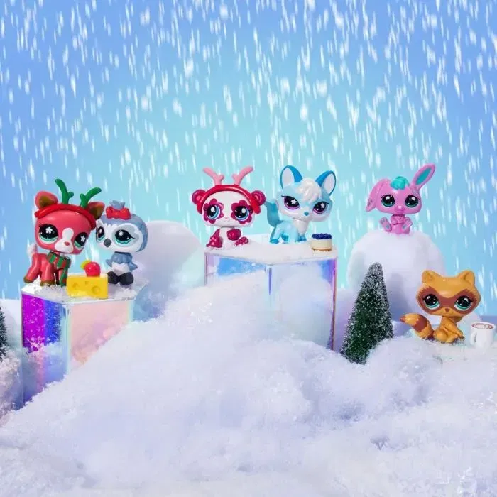 Bandai BF00758 - Calendrier de l'Avent Littlest Pet Shop - Edition 2025 - Jouets animaux et accessoires thème hivernal pour enfants et collectionneurs