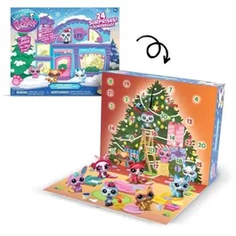 Bandai BF00758 - Calendrier de l'Avent Littlest Pet Shop - Edition 2025 - Jouets animaux et accessoires thème hivernal pour enfants et collectionneurs