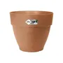 ELHO Pot de fleurs rond Vibia Campana en plastique recyclé - Ø 55 x H 47 cm - Pour extérieur - Marron