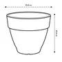 ELHO Pot de fleurs rond Vibia Campana en plastique recyclé - Ø 55 x H 47 cm - Pour extérieur - Marron