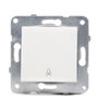 Panasonic Bouton Poussoir Blanc avec Cadre Métallique et Symbole Cloche
