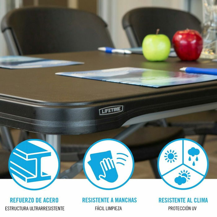 Table Piable Lifetime 182 x 73,5 x 76 cm 6 personnes Rectangulaire Acier Plastique Table Piable Lifetime 182 x 73,5 x 76 cm 6 personnes Rectangulaire Acier Plastique