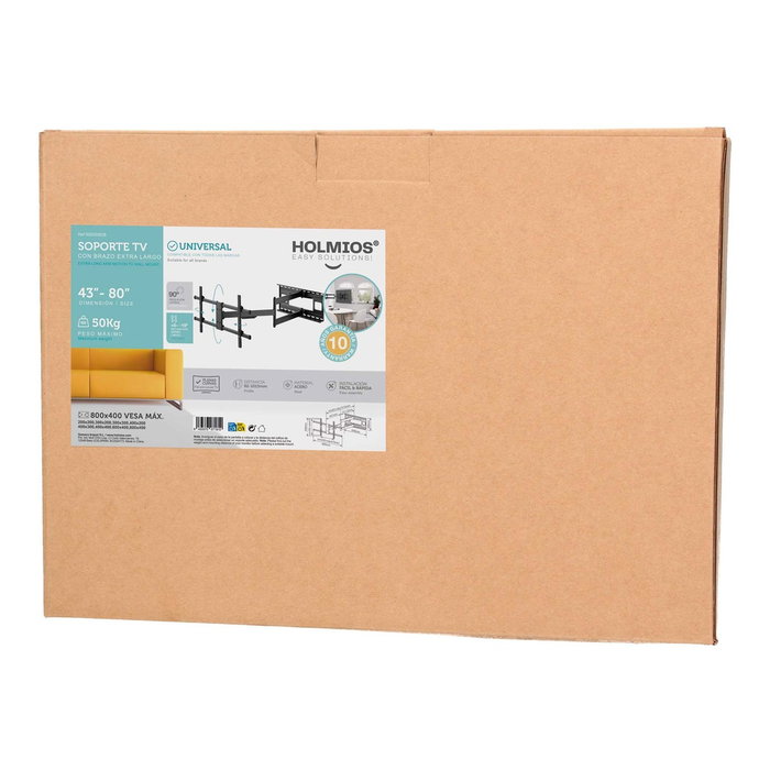 Holmios Support mural TV bras extra long 43-80 pouces