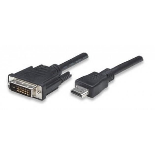 Techly Câble Vidéo HDMI vers DVI-D M/M 1,8 m Techly Câble Vidéo HDMI vers DVI-D M/M 1,8 m