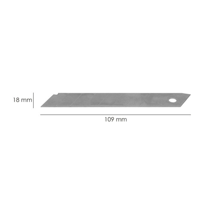 WOLFPACK LINEA PROFESIONAL Lames de cutter 18 mm - Boîte de 10 pièces