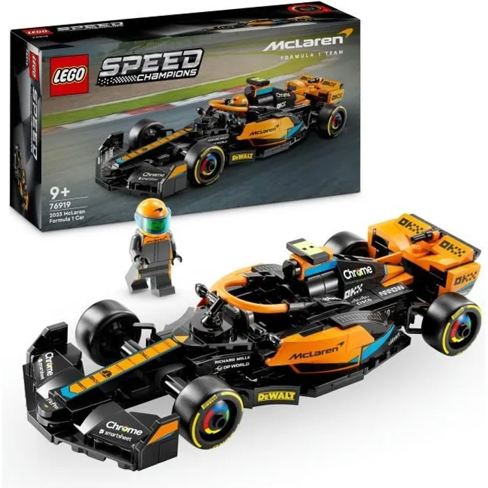 LEGO Speed Champions 76919 La Voiture de Course de Formule 1 McLaren 2023 Jouet Enfant 245 Pièces LEGO Speed Champions 76919 La Voiture de Course de Formule 1 McLaren 2023 Jouet Enfant 245 Pièces