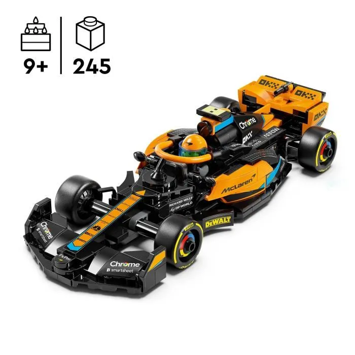 LEGO Speed Champions 76919 La Voiture de Course de Formule 1 McLaren 2023 Jouet Enfant 245 Pièces LEGO Speed Champions 76919 La Voiture de Course de Formule 1 McLaren 2023 Jouet Enfant 245 Pièces