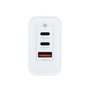 Coolbox Chargeur mural USB 65W GaN 2x USB-C + 1x USB-A Prise rapide pour smartphones et tablettes