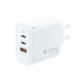 Coolbox Chargeur mural USB 65W GaN 2x USB-C + 1x USB-A Prise rapide pour smartphones et tablettes