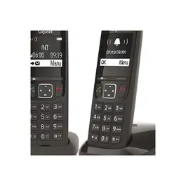 Gigaset Téléphone Fixe DECT AS690 Duo Blanc - Mode Mains Libres HSP, Autonomie 14h, Répertoire 100 Contacts