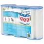 Intex Lot de 3 cartouches de filtration Type A - Filtre à fibre Dacron - Compatible purificateurs 2 m³/h, 3,8 m³/h, 5,7 m³/h - Faciles à nettoyer