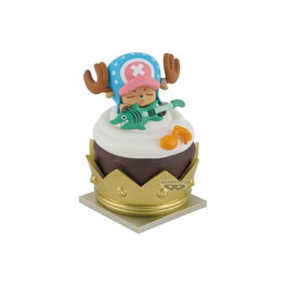 Banpresto One Piece Paldolce Collection Figurine Tony Tony Chopper assis sur un gâteau 6 cm PVC