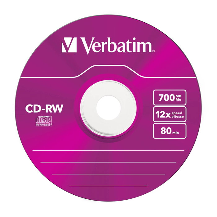 Verbatim Lot de 5 CD-RW 700 MB 8x-10x Slimcase Verbatim Lot de 5 CD-RW 700 MB 8x-10x Slimcase