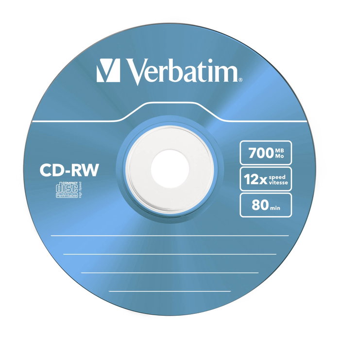 Verbatim Lot de 5 CD-RW 700 MB 8x-10x Slimcase Verbatim Lot de 5 CD-RW 700 MB 8x-10x Slimcase