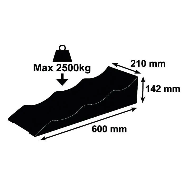 Optima X2 - Cales de stabilisation pour camping-car - 3 niveaux (4/7/10 cm) - Capacité 2500 kg par cale - Sac de rangement inclus