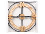 Giftdecor Horloge Murale Minutero 60x60x5 cm Métal et Bois MDF Noir (Set de 4)