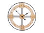 Giftdecor Horloge Murale Minutero 60x60x5 cm Métal et Bois MDF Noir (Set de 4)
