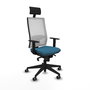 Piqueras y Crespo Chaise de Bureau Horna Vert pétrole et Blanc