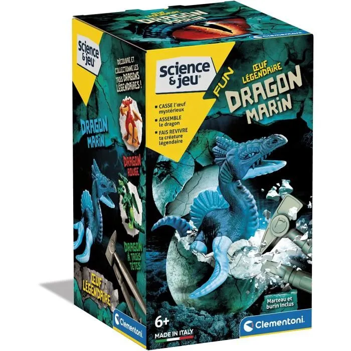 Clementoni Sciences et jeu - Oeuf Légendaire Dragon Marin