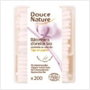 DOUCE NATURE Bâtonnets de coton biologique pour l'oreille, 200 unités