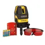 Stanley STHT77514-1 Niveau Laser Multilignes 4x1 avec Portée 10m (50m avec Cellule), IP54, Base Métal, Mallette, Lunettes et Cible