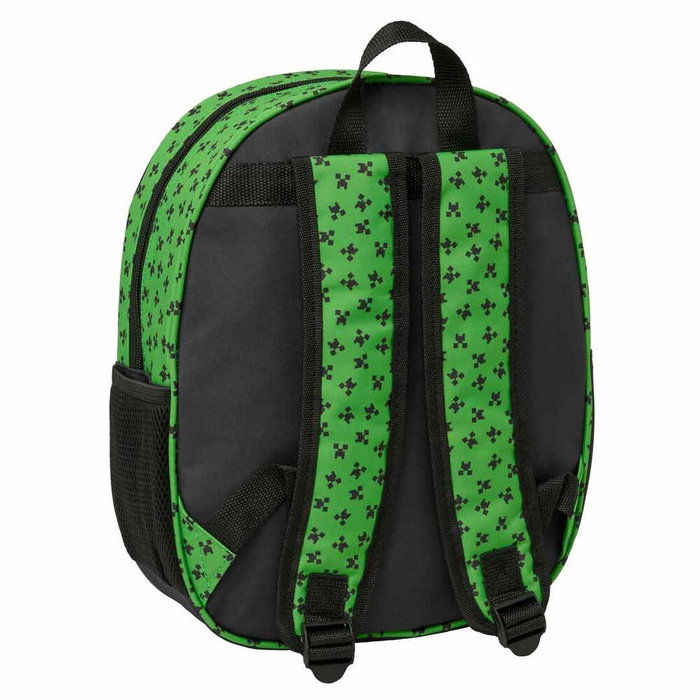SAFTA Mochila 3D Minecraft 33cm avec port-bouteille, housses d'épaules rembourrées, poche à carte d'identité et poignée de transport SAFTA Mochila 3D Minecraft 33cm avec port-bouteille, housses d'épaules rembourrées, poche à carte d'identité et poignée de transport