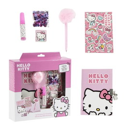 Cerdà - Journal & Set Hello Kitty - Agenda et accessoires de bureau - 23.5 x 25.0 x 5.5 cm - Multicolore - À partir de 3 ans